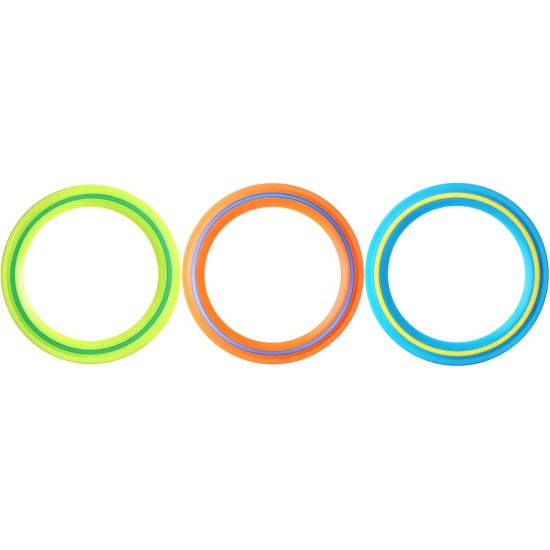 Flying Disc for Kids Adults 11 inch Flying Ring, 3 Pack Beach Backyard Sports Play Soft Discs，Best Sport Outdoor Tossing Toy Gift for 4+ Year Old Boys Girls Family 3PCS (Yellow，Orange & Turquoise)