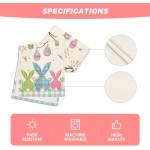 Artoid Mode Buffalo Plaid Bunny Egg Carrot Easter Table Runner, Seasonal Spring Kitchen Dining Table Decoration for Home Party Decor 13x72 Inch