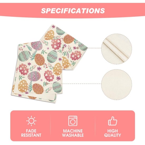 Artoid Mode Watercolour Easter Eggs Table Runner, Seasonal Spring Kitchen Dining Table Decoration for Home Party Decor 13x72 Inch