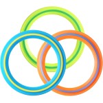 Flying Disc for Kids Adults 11 inch Flying Ring, 3 Pack Beach Backyard Sports Play Soft Discs，Best Sport Outdoor Tossing Toy Gift for 4+ Year Old Boys Girls Family 3PCS (Yellow，Orange & Turquoise)