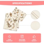 Artoid Mode Bunny Rabbit Eucalyptus Eggs Carrots Easter Table Runner, Seasonal Spring Kitchen Dining Table Decoration for Home Party Decor 13x72 Inch