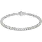 La Joya Diamond Tennis Bracelets for Women | 10K White - Yellow Gold | 2-5 CT. TW. Lab Grown Diamond Bracelet | Secure Push Button Box Clasp