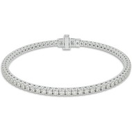 La Joya Diamond Tennis Bracelets for Women | 10K White - Yellow Gold | 2-5 CT. TW. Lab Grown Diamond Bracelet | Secure Push Button Box Clasp