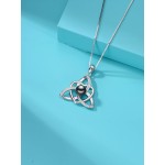 Tahitian Black Pearl AAAA 18K White Gold Plated Sterling Silver Romantic Pendant Necklace for Women Wife Mom Girlfriend Her Jewelry Gift for Anniversary Birthday