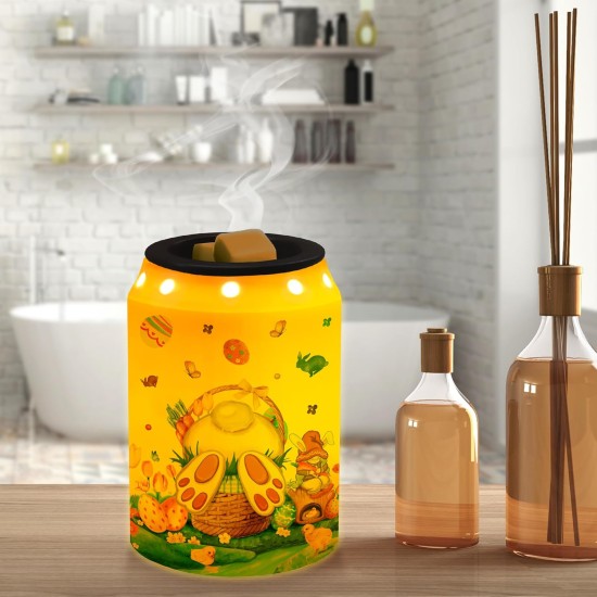 Easter Decor Wax Warmer, Easter Eggs Bunny Easter Decorations for Home Livingroom Kitchen Bathroom, Easter Spring Women Gifts, Ceramic Melt Warmer for Oil Candle, Electric Warmer Gifts