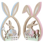 Antizz 2Pcs Easter Decorations for The Home Farmhouse Rustic Wooden Bunny with Egg Tiered Tray Happy Spring Decoration for Indoor Home Party Tabletop Decoration Easter Gifts for Kids Antizz 2Pcs Easter Decorations for The Home Farmhouse Rustic Wooden Bunny with Egg Tiered Tray Happy Spring Decoration for Indoor Home Party Tabletop Decoration Easter Gifts for Kids