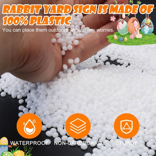 16PCS Easter Bunny Decorations Outdoor, Bunny and Eggs Yard Signs with Stakes,Waterproof Lawn Signs Easter Decor for Gdrden Spring Home outdoor