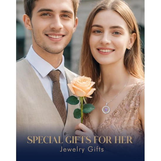 FANCIME Compass Necklace for Women Sterling Silver Compass Jewelry Opal Pendant Fine Jewelry Gemstone Birthday Mothers Day Gifts for Wife Women Her