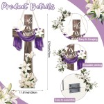 Menkxi Large Easter He Is Risen Welcome Door Sign Easter Decorations Cross Wall Art Hanging Wood He Is Risen Front Door Decor Easter Door Sign for Farmhouse Home Wall Holiday Decoration