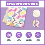 XCHI Colorful Watercolor Cute Bunny Rabbits Easter Table Runner Table Decoration for Party Home Kitchen Dining Holiday Decor 13x72 Inch