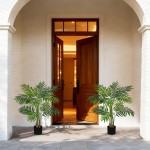 Hollyone Fake Palm Tree Decor 3FT with Planter Artificial Palm Tree Faux Tropical Areca Floor Plant in Pot with 3 Textured Trunks Silk Plant for Home Garden Outdoor Indoor Office Decor