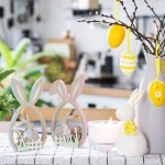Antizz 2Pcs Easter Decorations for The Home Farmhouse Rustic Wooden Bunny with Egg Tiered Tray Happy Spring Decoration for Indoor Home Party Tabletop Decoration Easter Gifts for Kids Antizz 2Pcs Easter Decorations for The Home Farmhouse Rustic Wooden Bunny with Egg Tiered Tray Happy Spring Decoration for Indoor Home Party Tabletop Decoration Easter Gifts for Kids