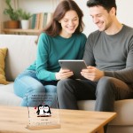 Romantic Penguin Acrylic Plaque with Stand for Home Office Table Decor - Anniversary Wedding Engagement Birthday Christmas Valentines Day Gifts for Him Her Boyfriend Girlfriend Wife Husband Couples