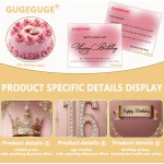 Happy 50st birthday, boys and girls. Pink rose gold crown flag background decoration, poster background photo, booth prop decoration, used for birthday parties, wedding anniversaries