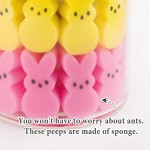 ORIENTAL CHERRY Easter Decorations - Easter Peeps Bunnies Vase Filler Set, Spring Decor Home Indoor Decoration Centerpieces for Tables