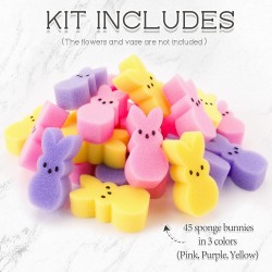 ORIENTAL CHERRY Easter Decorations - Easter Peeps Bunnies Vase Filler Set, Spring Decor Home Indoor Decoration Centerpieces for Tables