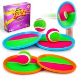 Toss and Catch Ball Game Set - Outdoor & Indoor Activity Toys for Kids - Sticky Paddle Ball Toy for Boys Girls 3 4 5 6 7 8-12 Year Old - Great Games for Beach Pool Yard - Easter Basket Stuffers Gifts Toss and Catch Ball Game Set - Outdoor & Indoor Activity Toys for Kids - Sticky Paddle Ball Toy for Boys Girls 3 4 5 6 7 8-12 Year Old - Great Games for Beach Pool Yard - Easter Basket Stuffers Gifts