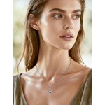 Tahitian Black Pearl AAAA 18K White Gold Plated Sterling Silver Romantic Pendant Necklace for Women Wife Mom Girlfriend Her Jewelry Gift for Anniversary Birthday