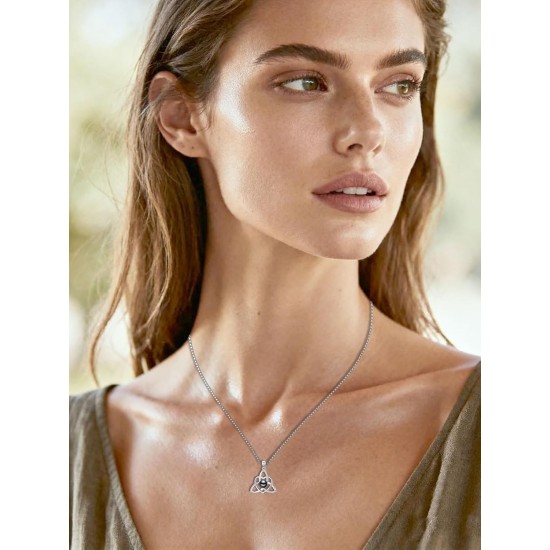 Tahitian Black Pearl AAAA 18K White Gold Plated Sterling Silver Romantic Pendant Necklace for Women Wife Mom Girlfriend Her Jewelry Gift for Anniversary Birthday