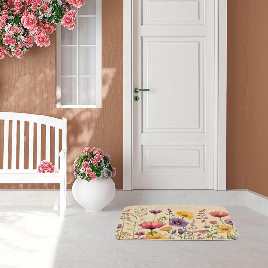 ONWAY Spring Floral Kitchen Mats Set of 2, Wildflower Kitchen Rugs for Floor Non Slip Rubber Backing Farmhouse Flower Kitchen Floor Mats Runner for Sink Laundry Room Entryway Spring Home Decor ONWAY Spring Floral Kitchen Mats Set of 2, Wildflower Kitchen Rugs for Floor Non Slip Rubber Backing Farmhouse Flower Kitchen Floor Mats Runner for Sink Laundry Room Entryway Spring Home Decor
