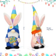 Lovinland Easter Decorations - Bunny Gnomes Decor for Home, Indoor, Tiered Tray, Office, Desk - Spring Rabbit Stuffed Centerpiece Table - Easter Basket Stuffers Essentials for Women - Gnome Gifts