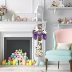 Menkxi Large Easter He Is Risen Welcome Door Sign Easter Decorations Cross Wall Art Hanging Wood He Is Risen Front Door Decor Easter Door Sign for Farmhouse Home Wall Holiday Decoration