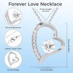 LAZYGIFT Necklace to My Wife Gift for Soulmate From Lover Husband Amazing Forever Love Necklace Jewelry Present for My Sweet Heart