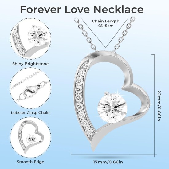 LAZYGIFT Necklace to My Wife Gift for Soulmate From Lover Husband Amazing Forever Love Necklace Jewelry Present for My Sweet Heart