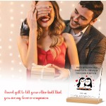 Romantic Penguin Acrylic Plaque with Stand for Home Office Table Decor - Anniversary Wedding Engagement Birthday Christmas Valentines Day Gifts for Him Her Boyfriend Girlfriend Wife Husband Couples
