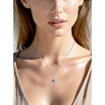 Tahitian Black Pearl AAAA 18K White Gold Plated Sterling Silver Romantic Pendant Necklace for Women Wife Mom Girlfriend Her Jewelry Gift for Anniversary Birthday