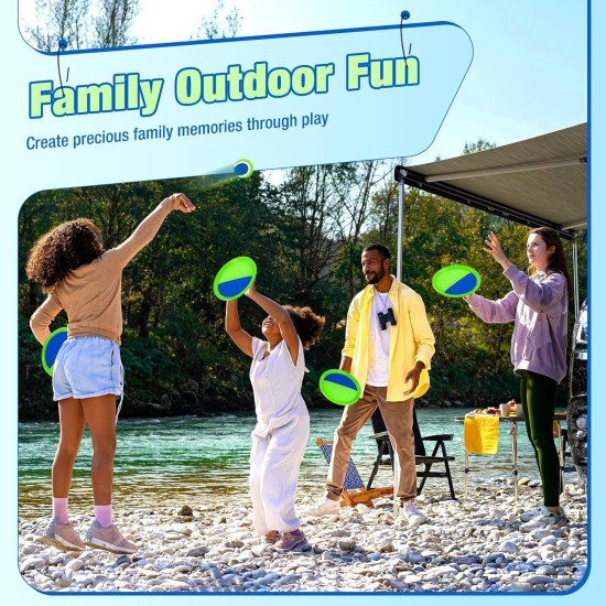 Sticky Toss and Catch Ball Game Set - Kids & Toddlers Outdoor Indoor Activity Toys for Boys Girls 3 4 5 6 7 8-12 Year Old - Great Games for Beach Pool Yard - Birthday Gifts Easter Basket Stuffers