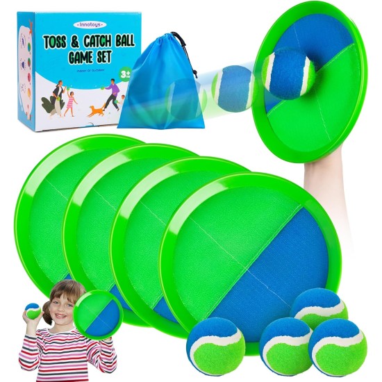 Toss and Catch Ball Game - Ideal Outdoor Beach, Pool & Yard Toy for Toddlers and Kids Ages 4, 5, 6, 7, 8+, Perfect for Boys Girls - Great Birthday Gift & Stocking Stuffers