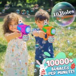 Kids Bubble Gun Toys, 2 Pack Bunny Bubble Blowers with 10 Bubble Solution Refills, Automatic Bubble Machine for Toddlers Age 3+, Outdoor Party & Easter Gifts for Boys Girls Kids Bubble Gun Toys, 2 Pack Bunny Bubble Blowers with 10 Bubble Solution Refills, Automatic Bubble Machine for Toddlers Age 3+, Outdoor Party & Easter Gifts for Boys Girls