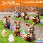 16PCS Easter Bunny Decorations Outdoor, Bunny and Eggs Yard Signs with Stakes,Waterproof Lawn Signs Easter Decor for Gdrden Spring Home outdoor