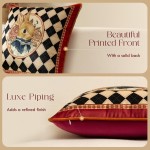Easter Bunny Checkered Pillow Cover Decorations, Velvet Euro Sham Covers Decorative Throw Pillow Covers 18x18 for Couch Sofa Bed Home Decor Easter Bunny Checkered Pillow Cover Decorations, Velvet Euro Sham Covers Decorative Throw Pillow Covers 18x18 for Couch Sofa Bed Home Decor