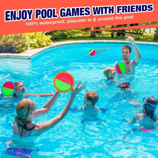 Toss and Catch Ball Game Set - Outdoor & Indoor Activity Toys for Kids - Sticky Paddle Ball Toy for Boys Girls 3 4 5 6 7 8-12 Year Old - Great Games for Beach Pool Yard - Easter Basket Stuffers Gifts Toss and Catch Ball Game Set - Outdoor & Indoor Activity Toys for Kids - Sticky Paddle Ball Toy for Boys Girls 3 4 5 6 7 8-12 Year Old - Great Games for Beach Pool Yard - Easter Basket Stuffers Gifts