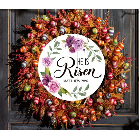SICOHOME He is Risen Easter Decor - 11.8" He is Risen Door Sign Religious Christian Gift Vintage Floral Easter Door Decorations for Home Wall Farmhouse Indoor Outdoor Spring Hanging Sign SICOHOME He is Risen Easter Decor - 11.8" He is Risen Door Sign Religious Christian Gift Vintage Floral Easter Door Decorations for Home Wall Farmhouse Indoor Outdoor Spring Hanging Sign