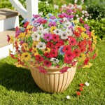 Artificial Flowers Outdoors Spring Faux Flowers UV Resistant Fake Plastic Greenery Plnats Outside Bulk for Garden Hanging Planter Patio Home Decor, 24 Bundles (Multicolor) Artificial Flowers Outdoors Spring Faux Flowers UV Resistant Fake Plastic Greenery Plnats Outside Bulk for Garden Hanging Planter Patio Home Decor, 24 Bundles (Multicolor)