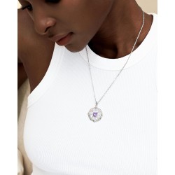 FANCIME Compass Necklace for Women Sterling Silver Compass Jewelry Opal Pendant Fine Jewelry Gemstone Birthday Mothers Day Gifts for Wife Women Her