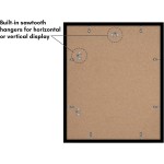 Americanflat 18x22 Picture Frame with Polished Plexiglass - Set of 5 - Use as 14x18 Frame with Mat or Display 18x22 Photo Without Mat - Galleria Collection - Picture Frames for Wall Display - Black