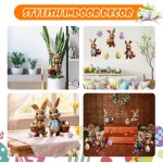 16PCS Easter Bunny Decorations Outdoor, Bunny and Eggs Yard Signs with Stakes,Waterproof Lawn Signs Easter Decor for Gdrden Spring Home outdoor