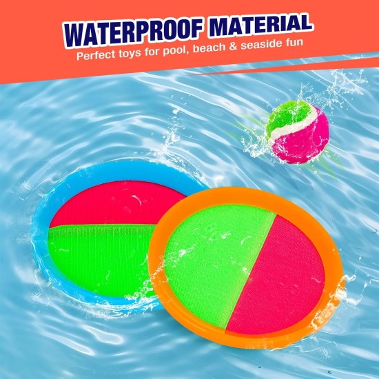 Toss and Catch Ball Game Set - Outdoor & Indoor Activity Toys for Kids - Sticky Paddle Ball Toy for Boys Girls 3 4 5 6 7 8-12 Year Old - Great Games for Beach Pool Yard - Easter Basket Stuffers Gifts Toss and Catch Ball Game Set - Outdoor & Indoor Activity Toys for Kids - Sticky Paddle Ball Toy for Boys Girls 3 4 5 6 7 8-12 Year Old - Great Games for Beach Pool Yard - Easter Basket Stuffers Gifts