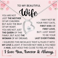 LAZYGIFT Necklace to My Wife Gift for Soulmate From Lover Husband Amazing Forever Love Necklace Jewelry Present for My Sweet Heart