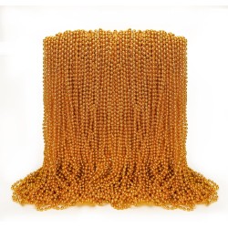 100PCS Mardi Gras Beads, Orange Bead Toy Necklaces Party Favors, 33" Necklaces Costume Accessories, Festival Parade Throw Accessories Mardi Gras Halloween Wedding Celebrations Decor