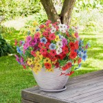 Artificial Flowers Outdoors Spring Faux Flowers UV Resistant Fake Plastic Greenery Plnats Outside Bulk for Garden Hanging Planter Patio Home Decor, 24 Bundles (Multicolor) Artificial Flowers Outdoors Spring Faux Flowers UV Resistant Fake Plastic Greenery Plnats Outside Bulk for Garden Hanging Planter Patio Home Decor, 24 Bundles (Multicolor)