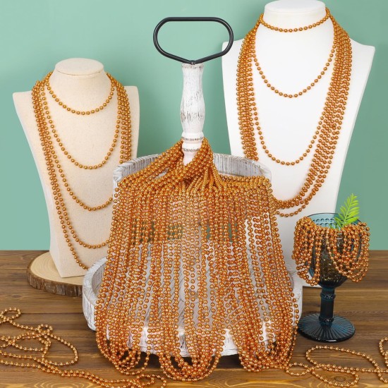 100PCS Mardi Gras Beads, Orange Bead Toy Necklaces Party Favors, 33" Necklaces Costume Accessories, Festival Parade Throw Accessories Mardi Gras Halloween Wedding Celebrations Decor 100PCS Mardi Gras Beads, Orange Bead Toy Necklaces Party Favors, 33" Necklaces Costume Accessories, Festival Parade Throw Accessories Mardi Gras Halloween Wedding Celebrations Decor
