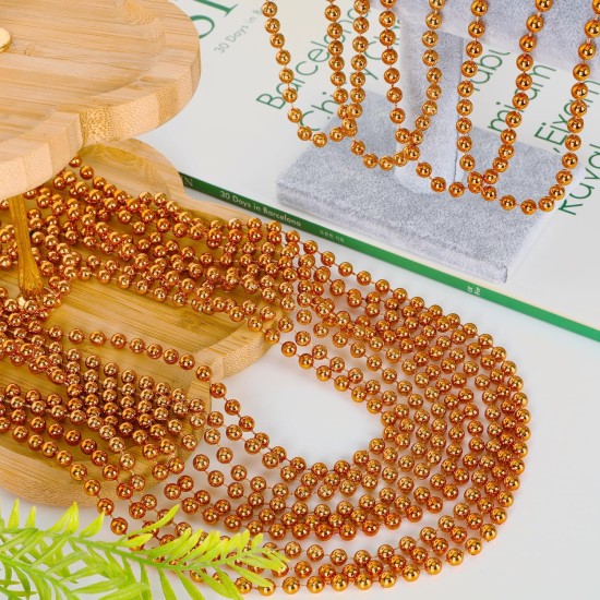 100PCS Mardi Gras Beads, Orange Bead Toy Necklaces Party Favors, 33" Necklaces Costume Accessories, Festival Parade Throw Accessories Mardi Gras Halloween Wedding Celebrations Decor 100PCS Mardi Gras Beads, Orange Bead Toy Necklaces Party Favors, 33" Necklaces Costume Accessories, Festival Parade Throw Accessories Mardi Gras Halloween Wedding Celebrations Decor